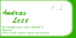 andras lett business card